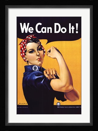 Framed Rosie The Riveter Print