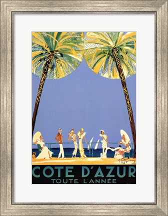 Framed Cote d&#39;Azur Print