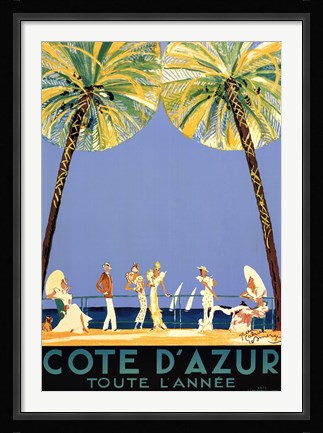 Framed Cote d'Azur Print