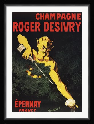 Framed Champagne Roger Desivry Print