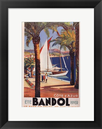 Framed Cote d&#39;Azur (Bandol) Print