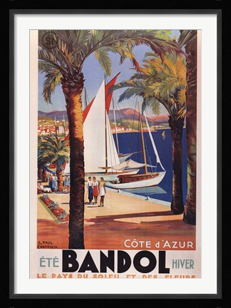 Framed Cote d'Azur (Bandol) Print
