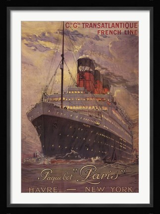 Framed Paquebot Paris Print