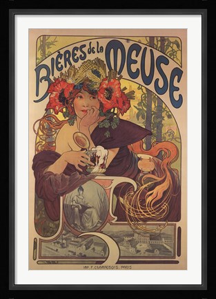 Framed Bieres de la Meuse Print