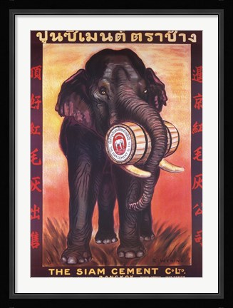 Framed Siam Cement Company Print