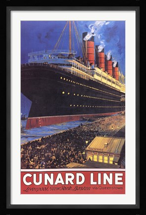 Framed Cunard Line Print