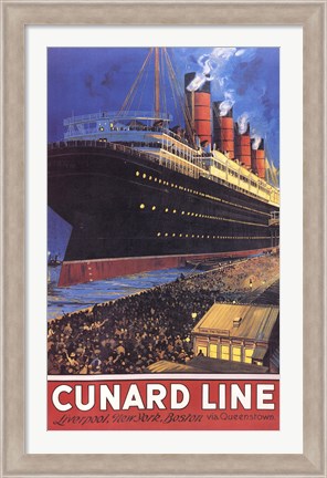 Framed Cunard Line Print