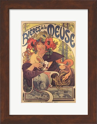 Framed Bieres de la Meuse Print