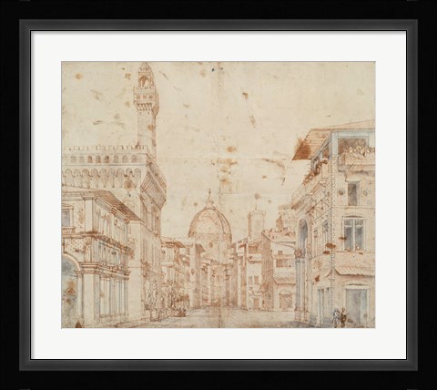 Framed Firenze Perspective Print