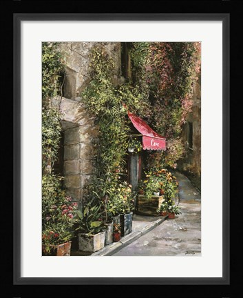 Framed St.Moritz Cafe Print