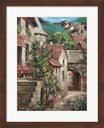 Framed Italian Country Village I Print