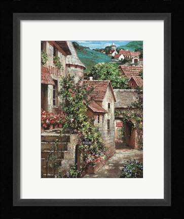 Framed Italian Country Village I Print