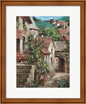 Framed Italian Country Village I Print
