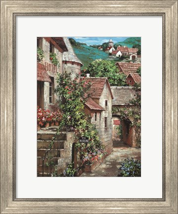 Framed Italian Country Village I Print