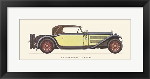 Framed Austro-Daimler 1931 Print