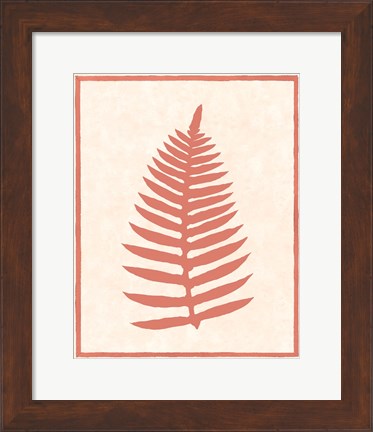 Framed Silhouette In Coral I Print