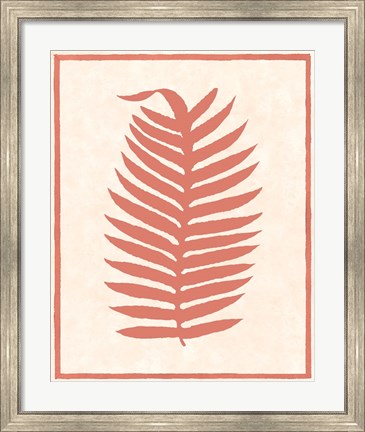 Framed Silhouette In Coral II Print