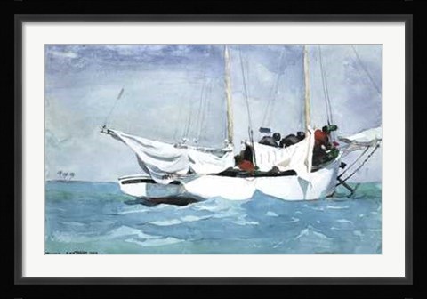 Framed Key West, Hauling Anchor Print