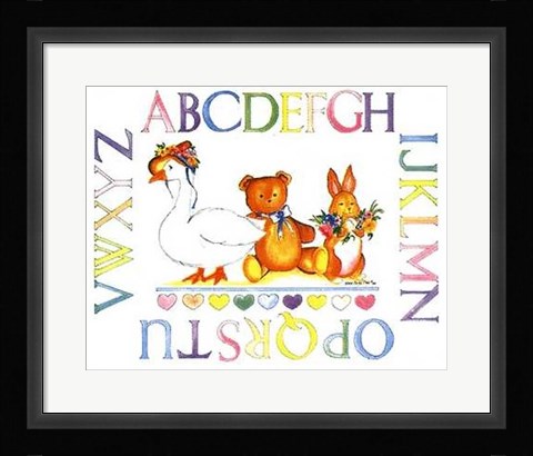 Framed Alphabet Sampler Print