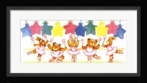 Framed Pastel Ballet Class Print