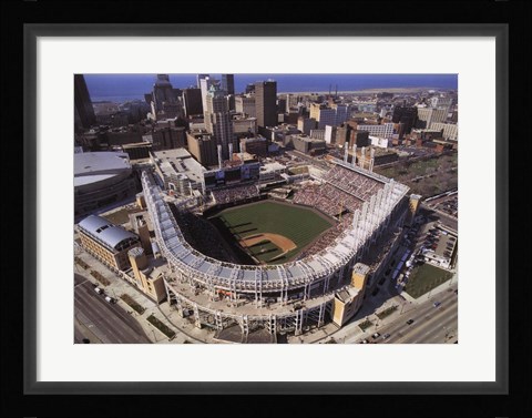 Framed Cleveland - First Indians Game Print