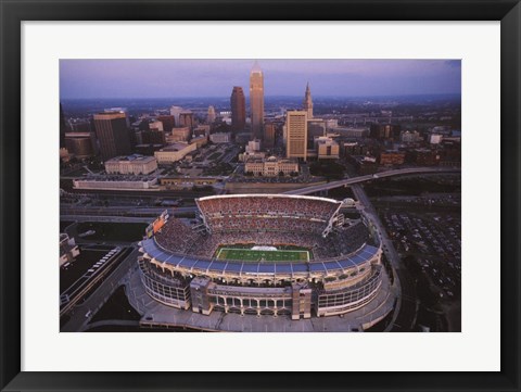 Framed Cleveland - First Browns Game Print
