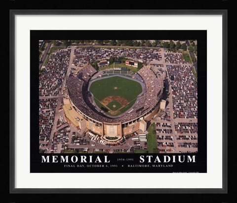 Framed Memorial Stadium - Baltimore, Md Print