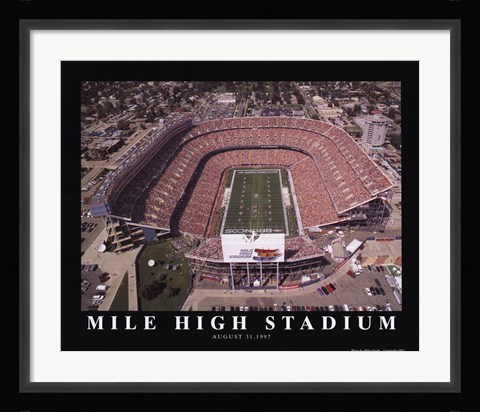 Framed Mile High Stadium - Denver Broncos Print