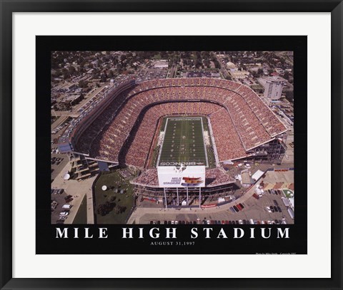 Framed Mile High Stadium - Denver Broncos Print