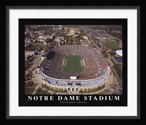 Framed Notre Dame - Southbend, IN Print