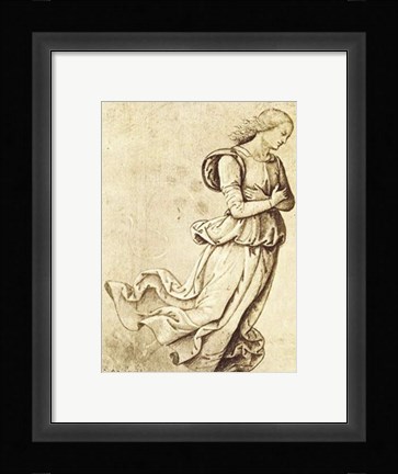 Framed Sepia Woman Dancing Print