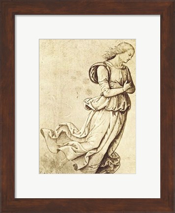 Framed Sepia Woman Dancing Print
