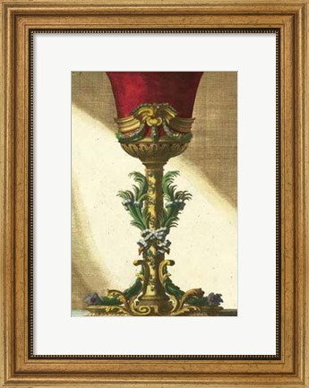Framed Red Goblet II Print