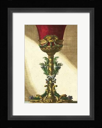 Framed Red Goblet II Print
