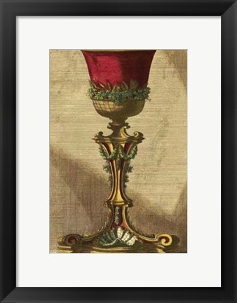 Framed Red Goblet III Print