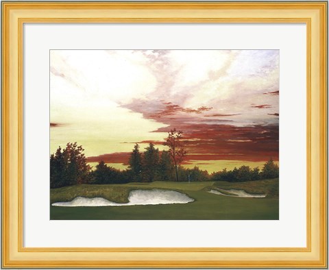 Framed Sundown at Winged Foot&#39;s 10th Print