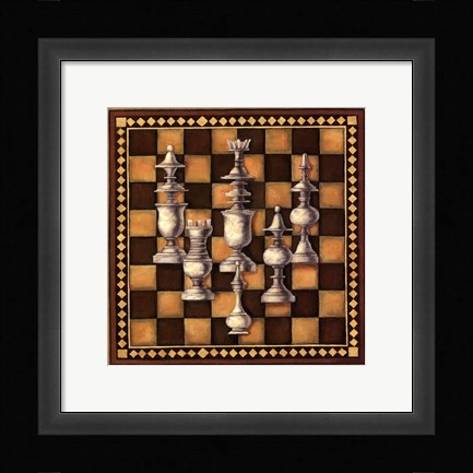 Framed Chess Set I Print