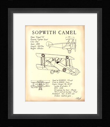 Framed Sopwith Camel Print