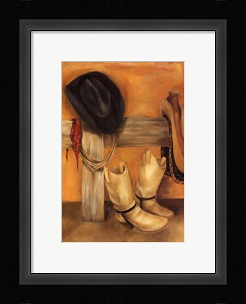 Framed Rustic Cowboy Print