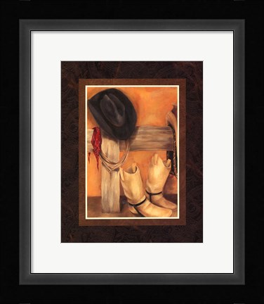 Framed Hat and Boots (HI) Print