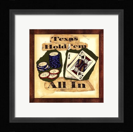 Framed Hold 'em I Print