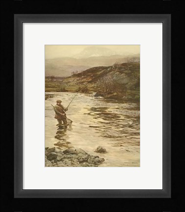 Framed Trout Fishing Print
