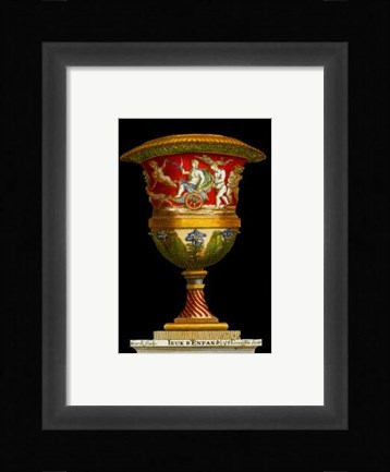 Framed Vase with Chariot Print