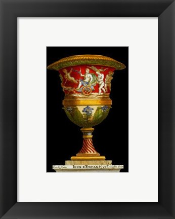 Framed Vase with Chariot Print