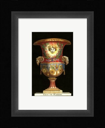 Framed Vase with Sunflowers Print