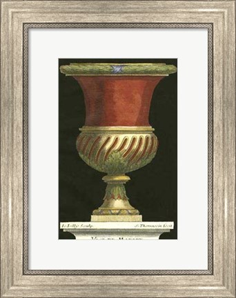 Framed Vase with Red Center Print