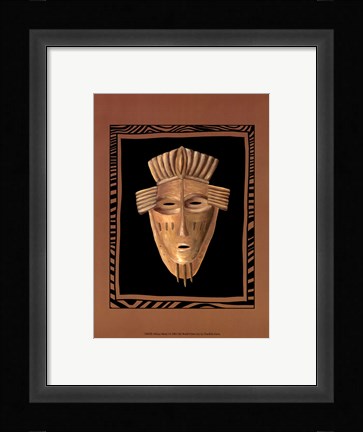 Framed African Mask I Print