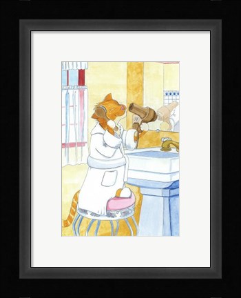 Framed Purrfectly Primped Print