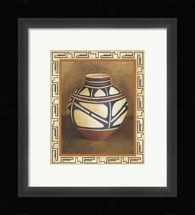 Framed Southwest Pottery I Print