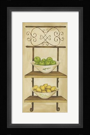 Framed Fruit with Wrought Iron I Print